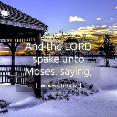 Picture 05 - Numbers 31:1 KJV - And the LORD spake unto Moses, - Bible Verse Picture