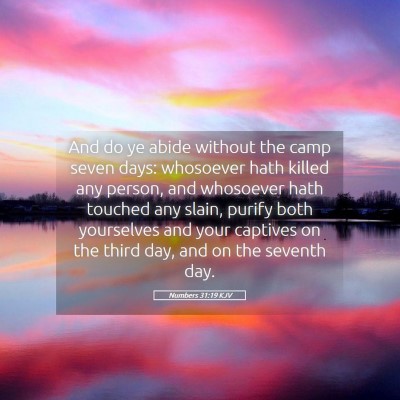 Picture 05 - Numbers 31:19 KJV - And do ye abide without the camp seven days: - Bible Verse Picture
