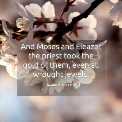 Picture 05 - Numbers 31:51 KJV - And Moses and Eleazar the priest took the gold of - Bible Verse Picture