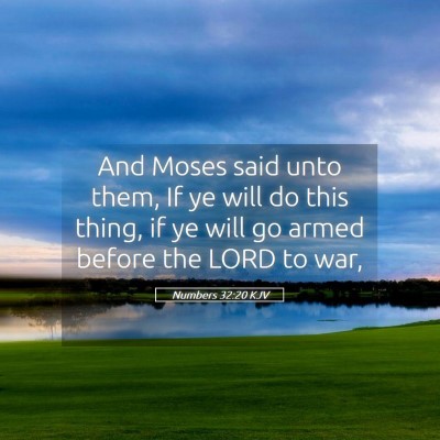 Picture 05 - Numbers 32:20 KJV - And Moses said unto them, If ye will do this - Bible Verse Picture