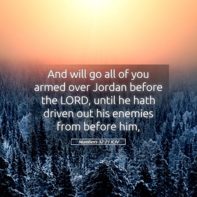 Picture 05 - Numbers 32:21 KJV - And will go all of you armed over Jordan before - Bible Verse Picture
