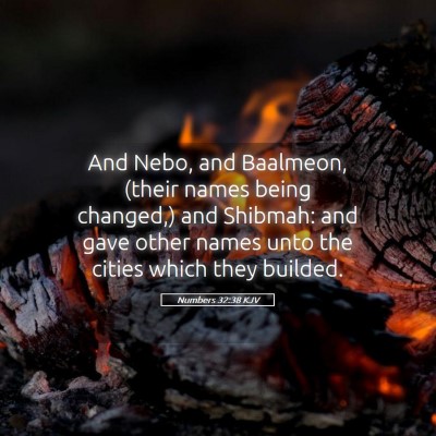 Picture 05 - Numbers 32:38 KJV - And Nebo, and Baalmeon, (their names being - Bible Verse Picture