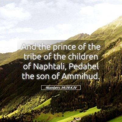 Picture 05 - Numbers 34:28 KJV - And the prince of the tribe of the children of - Bible Verse Picture