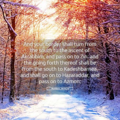 Picture 05 - Numbers 34:4 KJV - And your border shall turn from the south to the - Bible Verse Picture