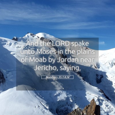 Picture 05 - Numbers 35:1 KJV - And the LORD spake unto Moses in the plains of - Bible Verse Picture
