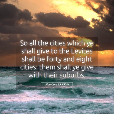 Picture 05 - Numbers 35:7 KJV - So all the cities which ye shall give to the - Bible Verse Picture