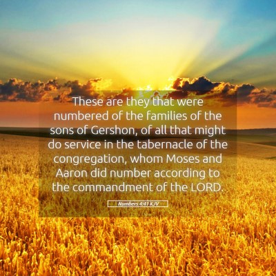 Picture 05 - Numbers 4:41 KJV - These are they that were numbered of the families - Bible Verse Picture
