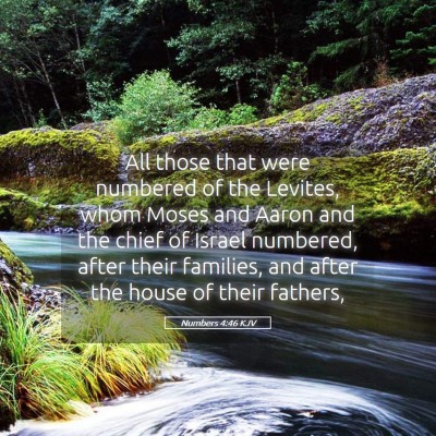 Picture 05 - Numbers 4:46 KJV - All those that were numbered of the Levites, whom - Bible Verse Picture