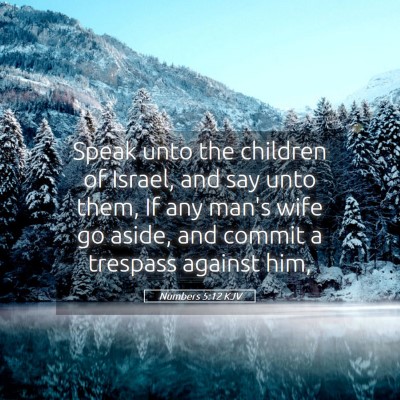 Picture 05 - Numbers 5:12 KJV - Speak unto the children of Israel, and say unto - Bible Verse Picture