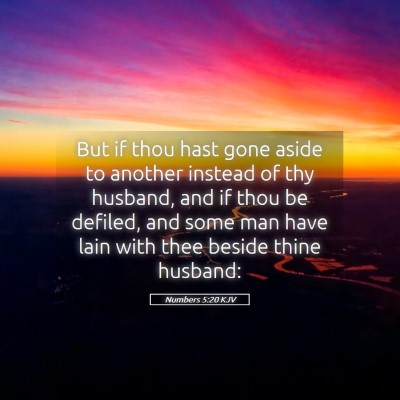 Picture 05 - Numbers 5:20 KJV - But if thou hast gone aside to another instead of - Bible Verse Picture