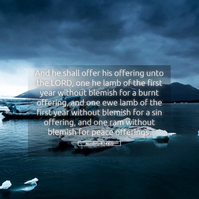 Picture 05 - Numbers 6:14 KJV - And he shall offer his offering unto the LORD, - Bible Verse Picture