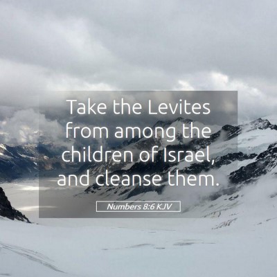 Picture 05 - Numbers 8:6 KJV - Take the Levites from among the children of - Bible Verse Picture