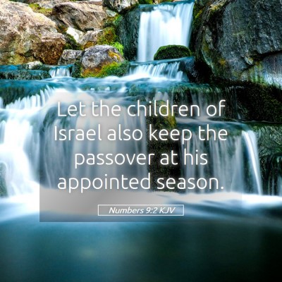 Picture 05 - Numbers 9:2 KJV - Let the children of Israel also keep the passover - Bible Verse Picture