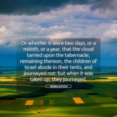 Picture 05 - Numbers 9:22 KJV - Or whether it were two days, or a month, or a - Bible Verse Picture