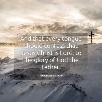 Picture 05 - Philippians 2:11 KJV - And that every tongue should confess that Jesus - Bible Verse Picture