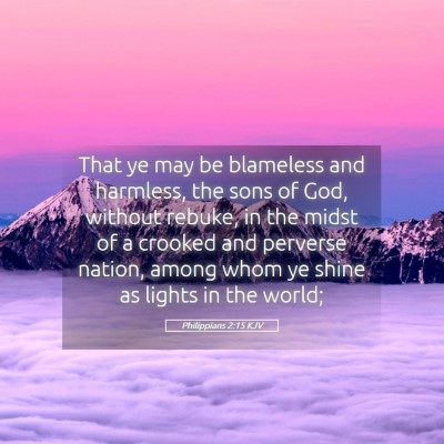 Picture 05 - Philippians 2:15 KJV - That ye may be blameless and harmless, the sons - Bible Verse Picture