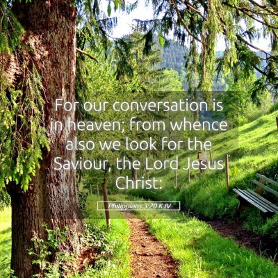 Picture 05 - Philippians 3:20 KJV - For our conversation is in heaven; from whence - Bible Verse Picture