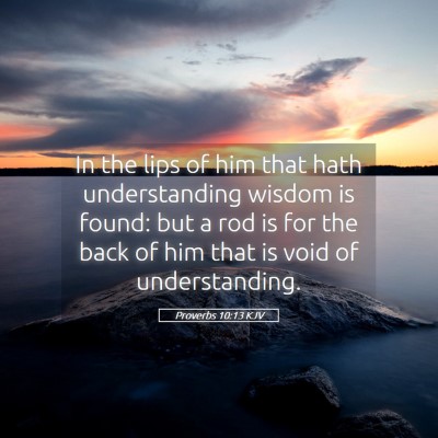 Picture 05 - Proverbs 10:13 KJV - In the lips of him that hath understanding wisdom - Bible Verse Picture