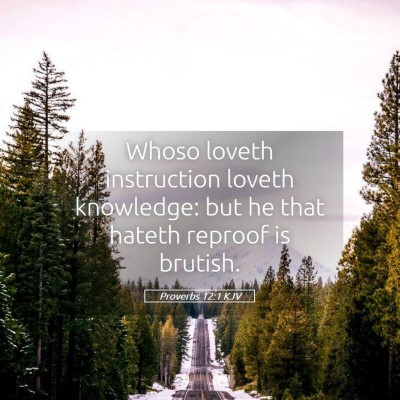 Picture 05 - Proverbs 12:1 KJV - Whoso loveth instruction loveth knowledge: but he - Bible Verse Picture