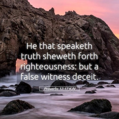 Picture 05 - Proverbs 12:17 KJV - He that speaketh truth sheweth forth - Bible Verse Picture