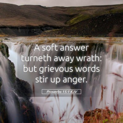 Picture 05 - Proverbs 15:1 KJV - A soft answer turneth away wrath: but grievous - Bible Verse Picture