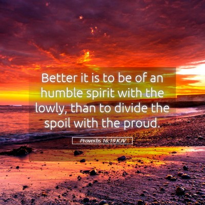 Picture 05 - Proverbs 16:19 KJV - Better it is to be of an humble spirit with the - Bible Verse Picture