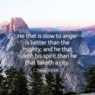 Picture 05 - Proverbs 16:32 KJV - He that is slow to anger is better than the - Bible Verse Picture