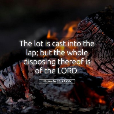 Picture 05 - Proverbs 16:33 KJV - The lot is cast into the lap; but the whole - Bible Verse Picture