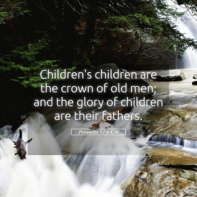 Picture 05 - Proverbs 17:6 KJV - Children's children are the crown of old men; and - Bible Verse Picture