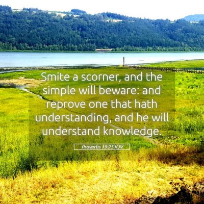 Picture 05 - Proverbs 19:25 KJV - Smite a scorner, and the simple will beware: and - Bible Verse Picture