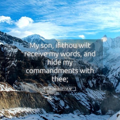 Picture 05 - Proverbs 2:1 KJV - My son, if thou wilt receive my words, and hide - Bible Verse Picture