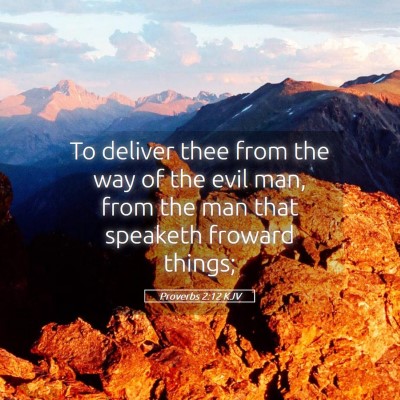 Picture 05 - Proverbs 2:12 KJV - To deliver thee from the way of the evil man, - Bible Verse Picture