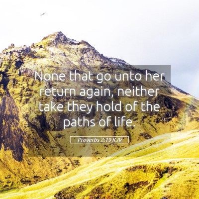 Picture 05 - Proverbs 2:19 KJV - None that go unto her return again, neither take - Bible Verse Picture