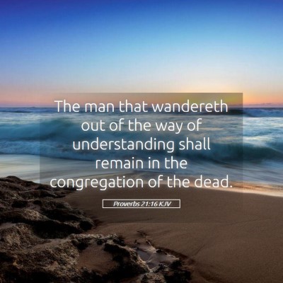 Picture 05 - Proverbs 21:16 KJV - The man that wandereth out of the way of - Bible Verse Picture