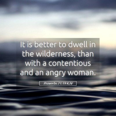 Picture 05 - Proverbs 21:19 KJV - It is better to dwell in the wilderness, than - Bible Verse Picture
