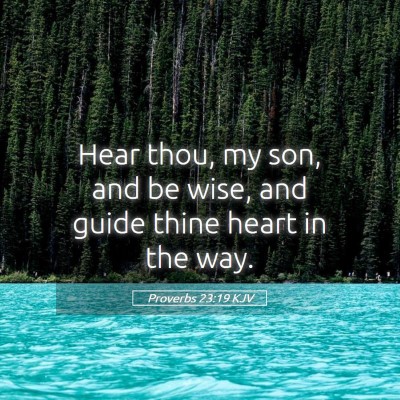 Picture 05 - Proverbs 23:19 KJV - Hear thou, my son, and be wise, and guide thine - Bible Verse Picture