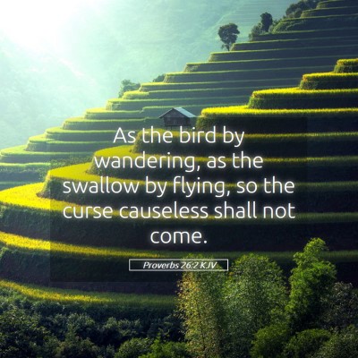 Picture 05 - Proverbs 26:2 KJV - As the bird by wandering, as the swallow by - Bible Verse Picture