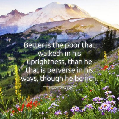 Picture 05 - Proverbs 28:6 KJV - Better is the poor that walketh in his - Bible Verse Picture
