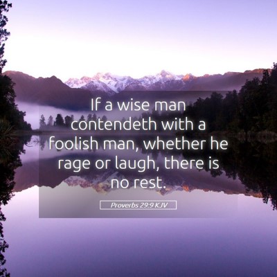 Picture 05 - Proverbs 29:9 KJV - If a wise man contendeth with a foolish man, - Bible Verse Picture