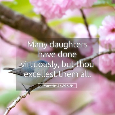 Picture 05 - Proverbs 31:29 KJV - Many daughters have done virtuously, but thou - Bible Verse Picture