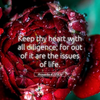 Picture 05 - Proverbs 4:23 KJV - Keep thy heart with all diligence; for out of it - Bible Verse Picture