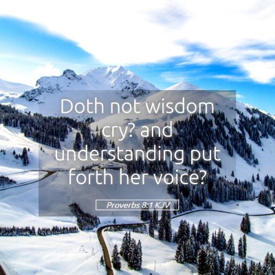 Picture 05 - Proverbs 8:1 KJV - Doth not wisdom cry? and understanding put forth - Bible Verse Picture