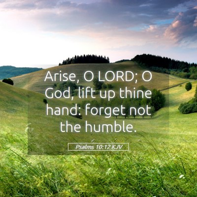 Picture 05 - Psalms 10:12 KJV - Arise, O LORD; O God, lift up thine hand: forget - Bible Verse Picture