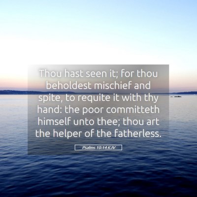 Picture 05 - Psalms 10:14 KJV - Thou hast seen it; for thou beholdest mischief - Bible Verse Picture