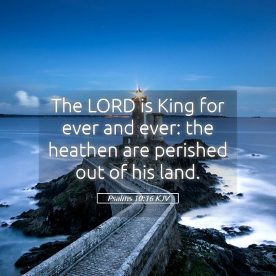 Picture 05 - Psalms 10:16 KJV - The LORD is King for ever and ever: the heathen - Bible Verse Picture