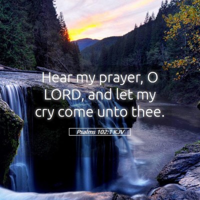 Picture 05 - Psalms 102:1 KJV - Hear my prayer, O LORD, and let my cry come unto - Bible Verse Picture