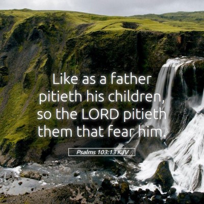 Picture 05 - Psalms 103:13 KJV - Like as a father pitieth his children, so the - Bible Verse Picture