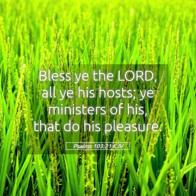 Picture 05 - Psalms 103:21 KJV - Bless ye the LORD, all ye his hosts; ye ministers - Bible Verse Picture