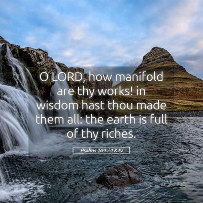 Picture 05 - Psalms 104:24 KJV - O LORD, how manifold are thy works! in wisdom - Bible Verse Picture