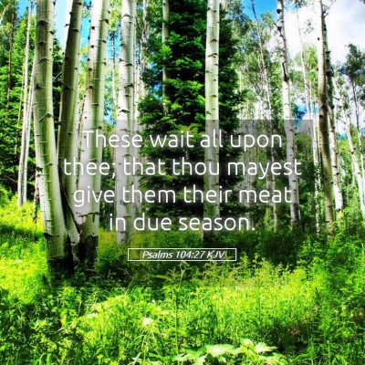 Picture 05 - Psalms 104:27 KJV - These wait all upon thee; that thou mayest give - Bible Verse Picture